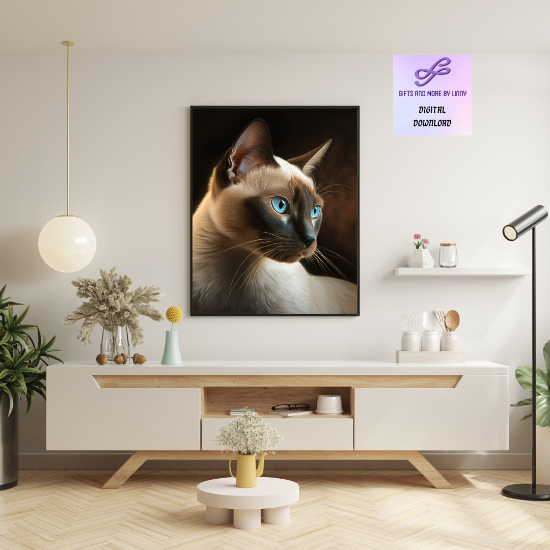 Milo, Siamese Cat Digital Download