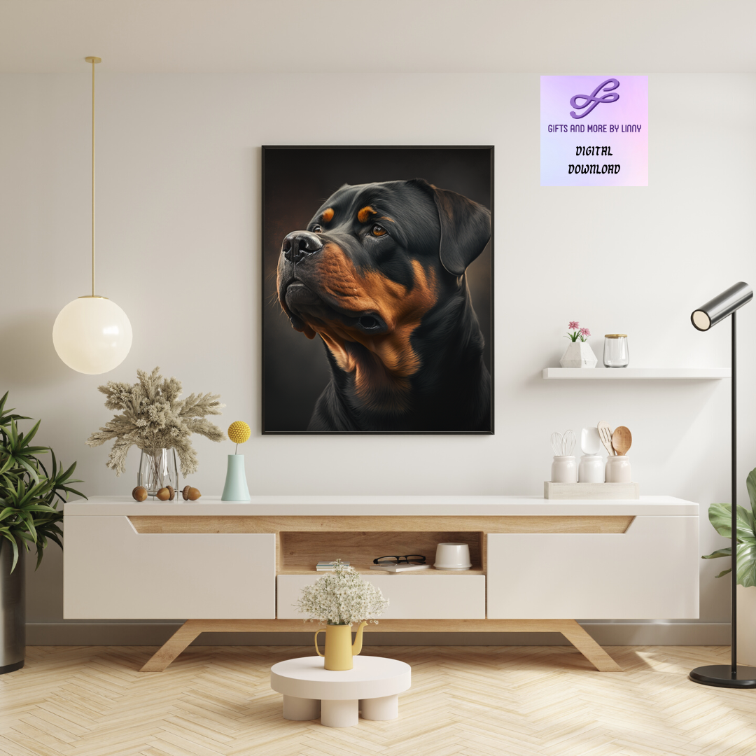 Winston, Rottweiler Dog Digital Download