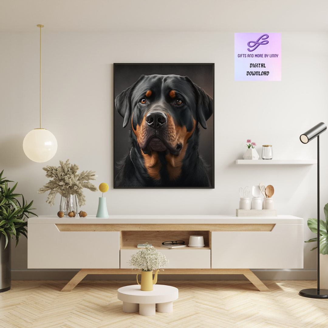 Jack, Rottweiler Dog Digital Download