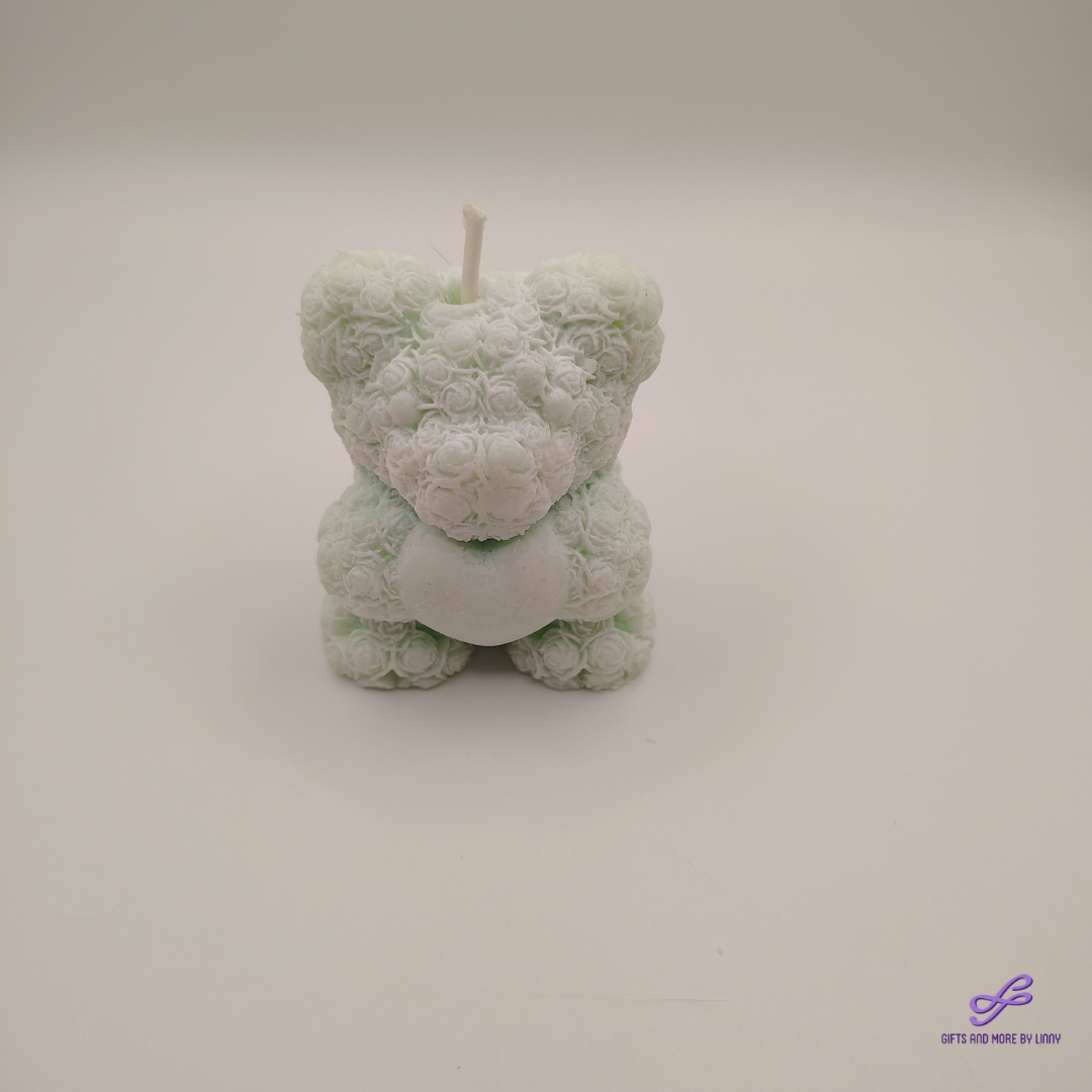 🧸 Teddy Bear Heart Candle