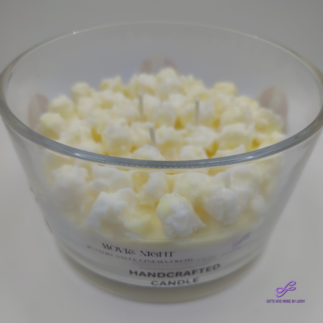 Movie Night Handcrafted Candle 24oz Jar