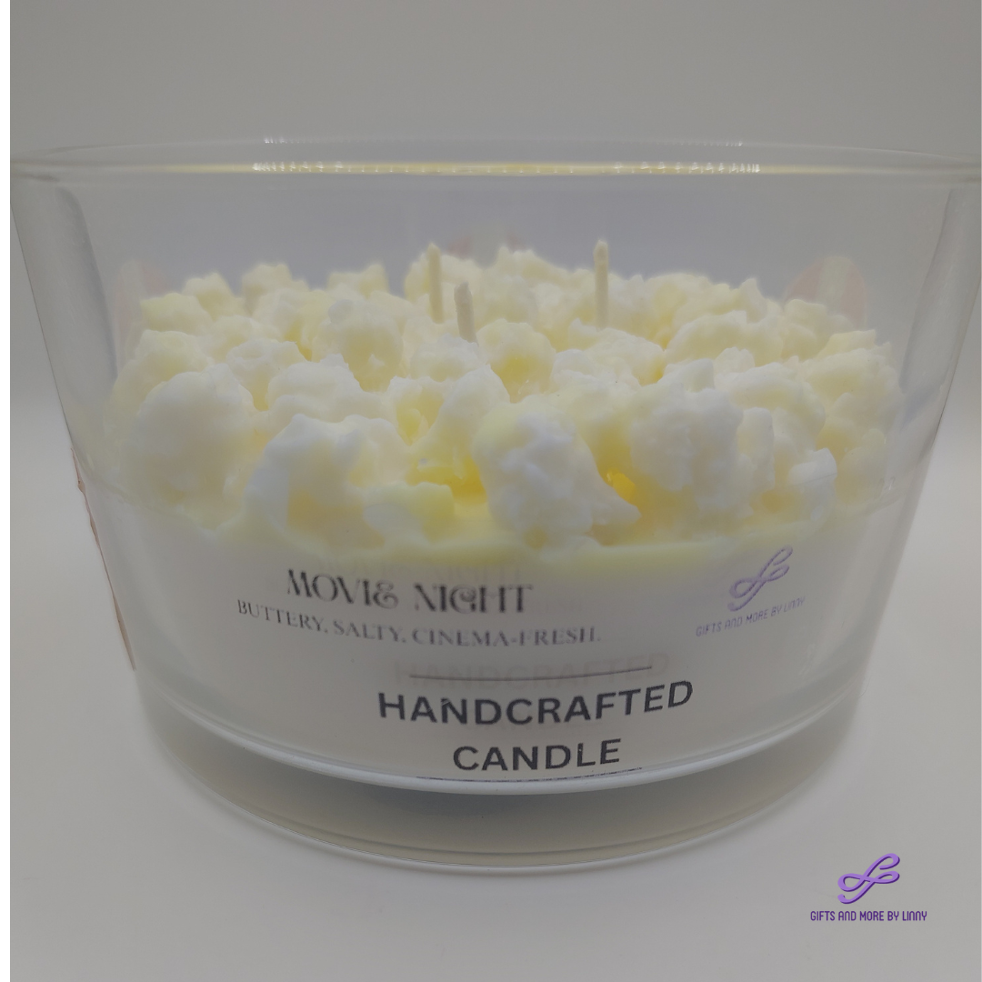 Movie Night Handcrafted Candle 24oz Jar