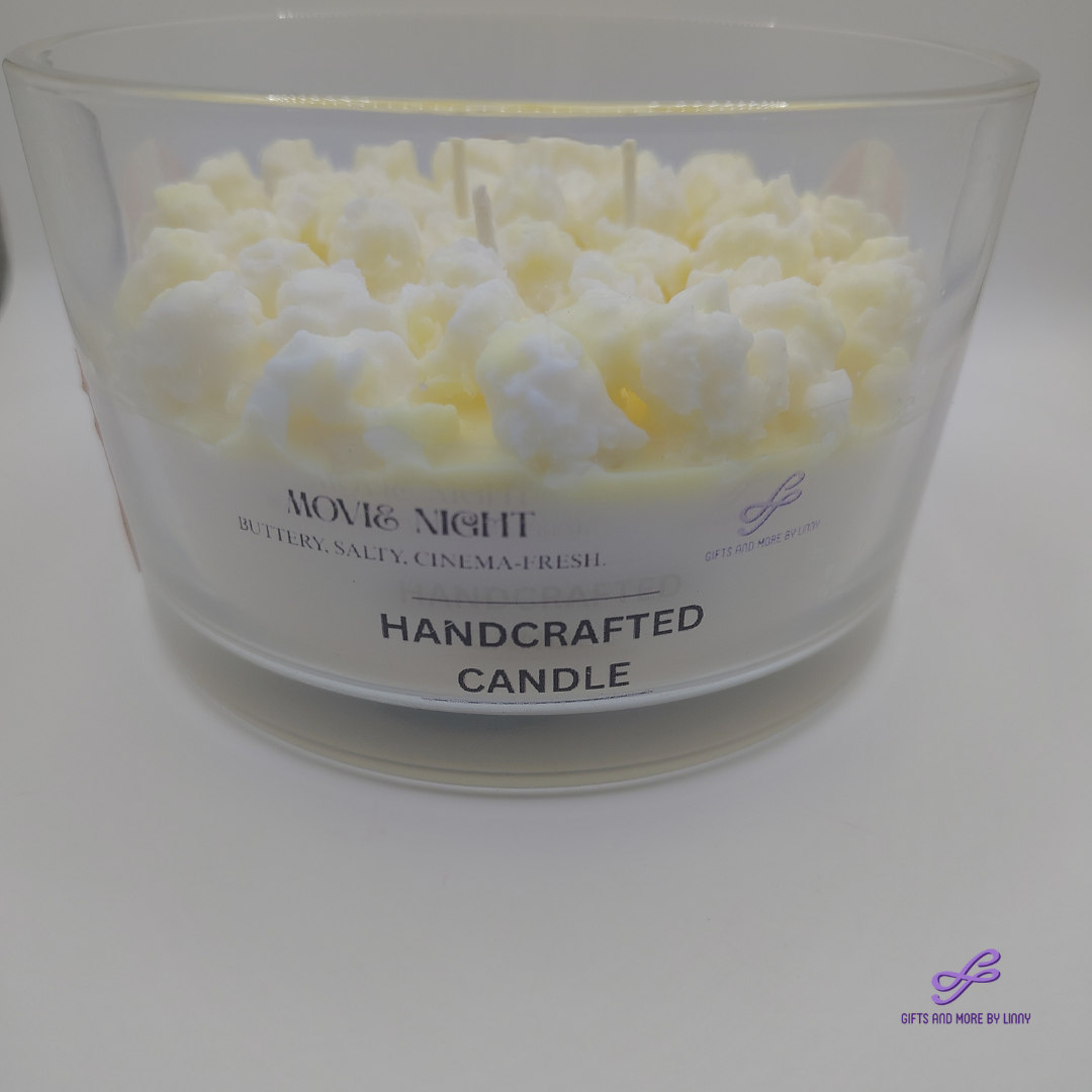 Movie Night Handcrafted Candle 24oz Jar