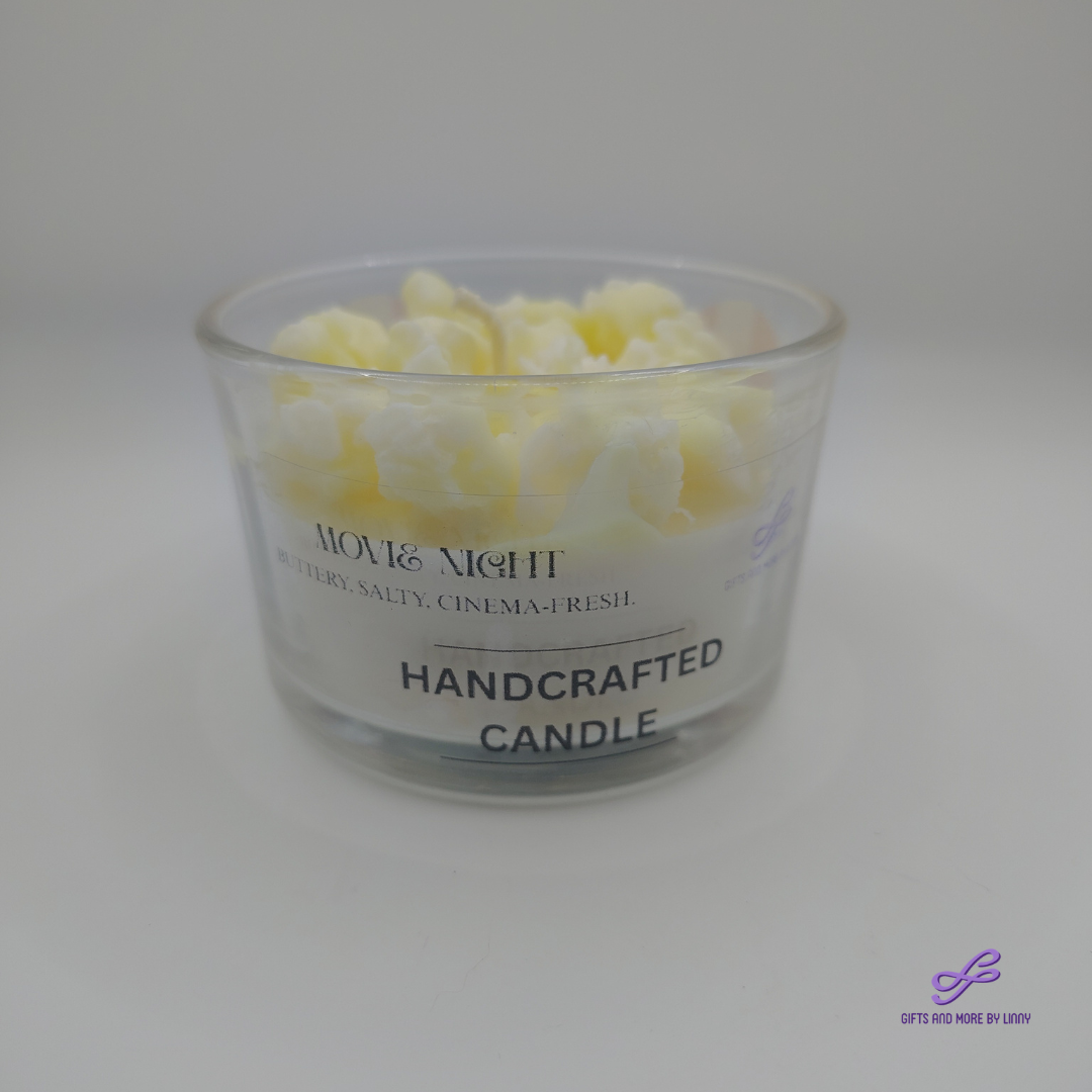 Movie Night Handcrafted Candle 4oz Jar