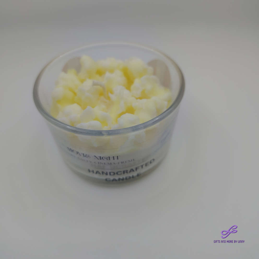 Movie Night Handcrafted Candle 4oz Jar