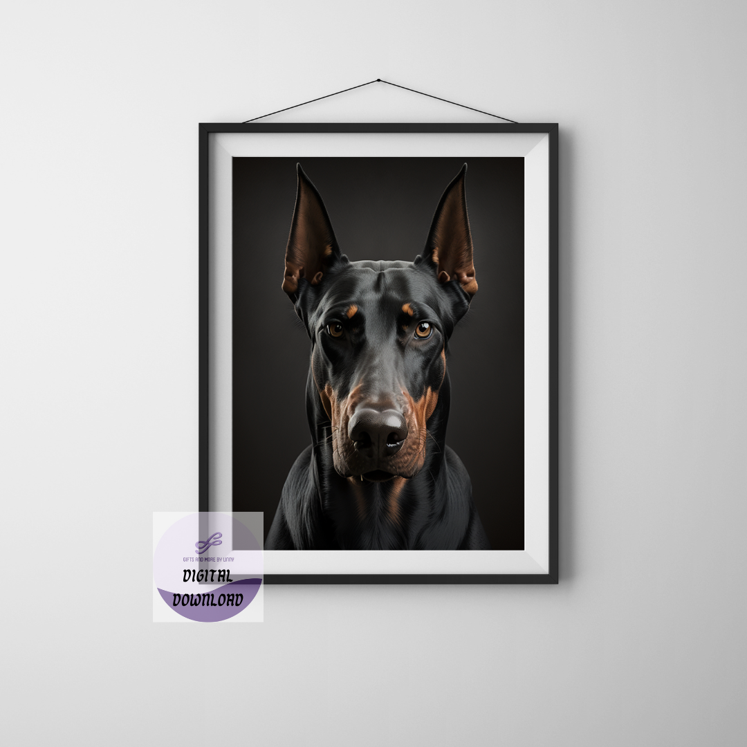 Tucker, Doberman Pincher Dog Digital Download