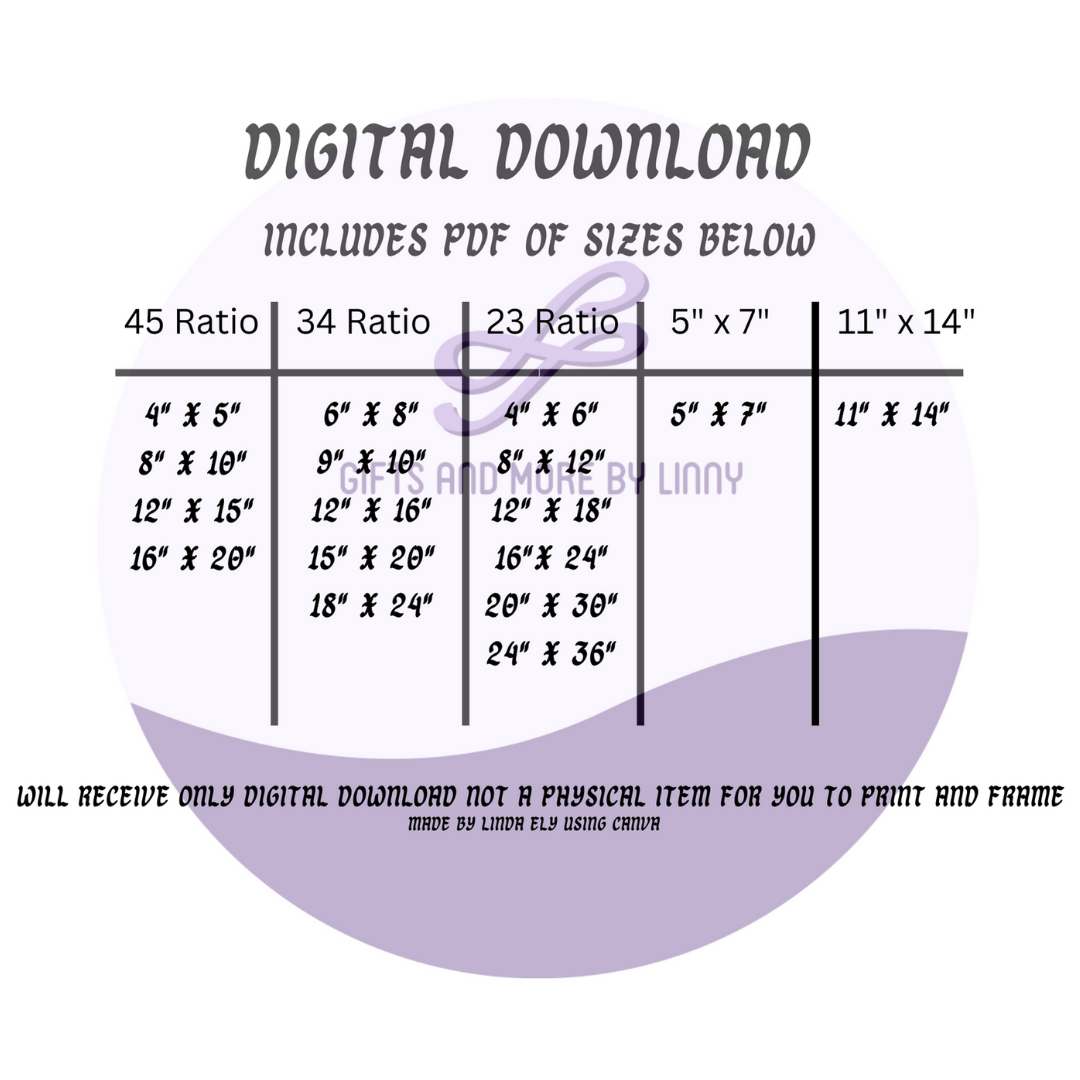 Printable size guide