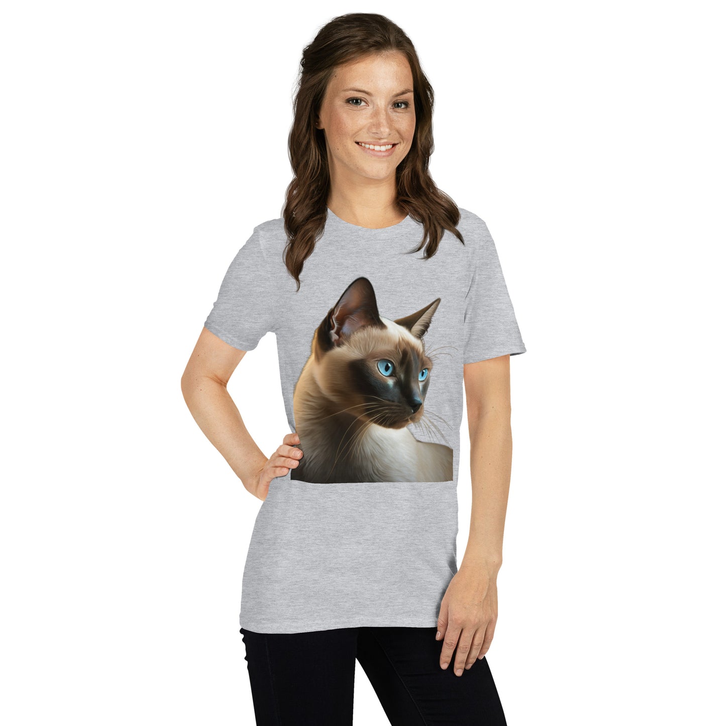 Milo, Siamese Cat Short-Sleeve Unisex T-Shirt