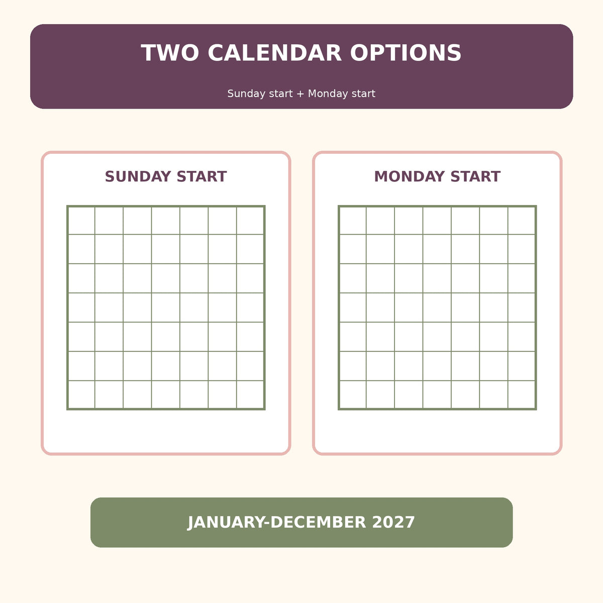 2027 Planner and Calendar Bundle