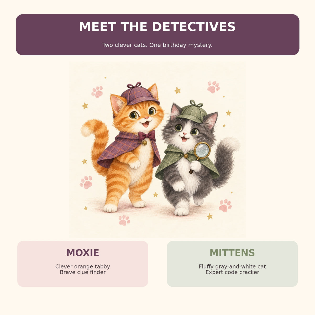 Cat Detective Birthday Party Pack