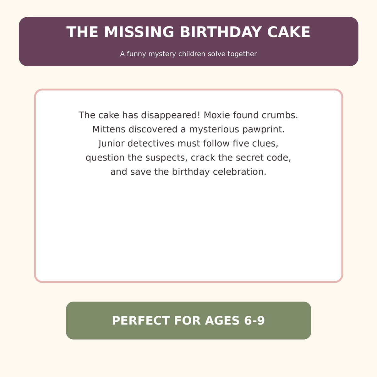 Cat Detective Birthday Party Pack