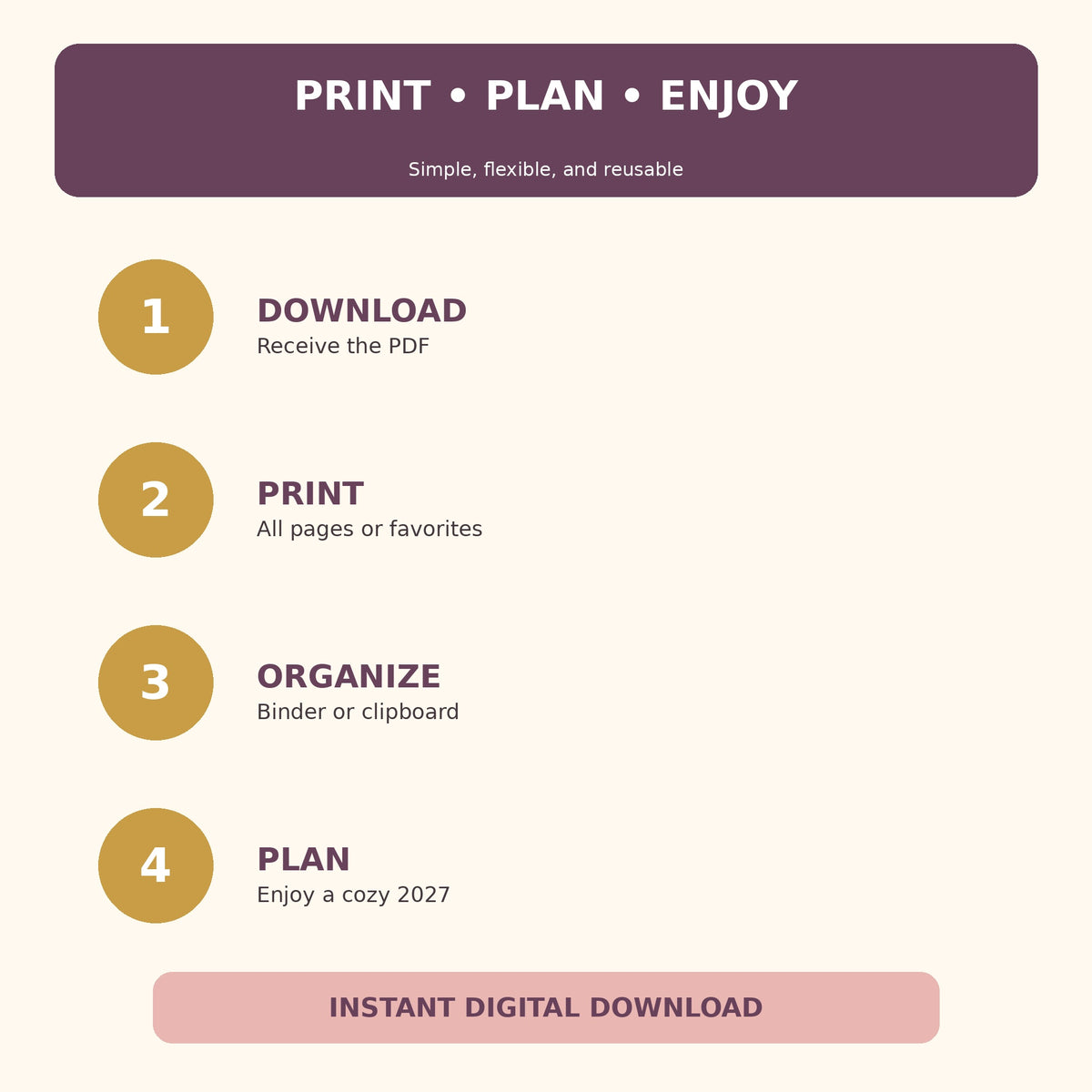 2027 Planner and Calendar Bundle