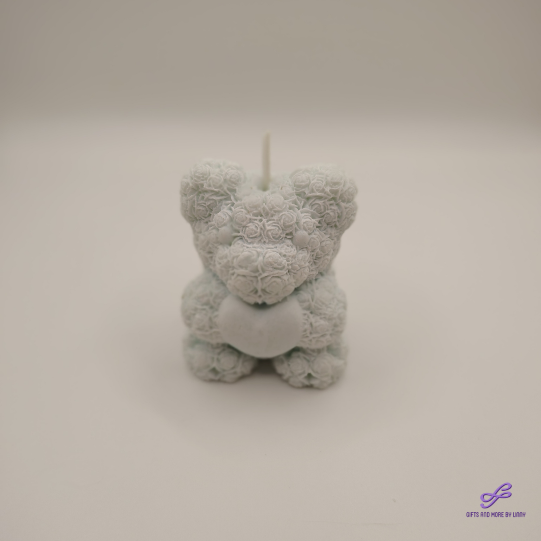 🧸 Teddy Bear Heart Candle