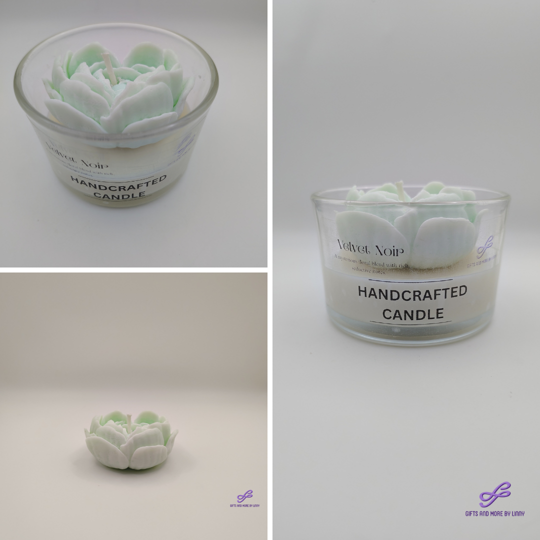 Rose Heart Glow Handcrafted Candle 4oz Jar