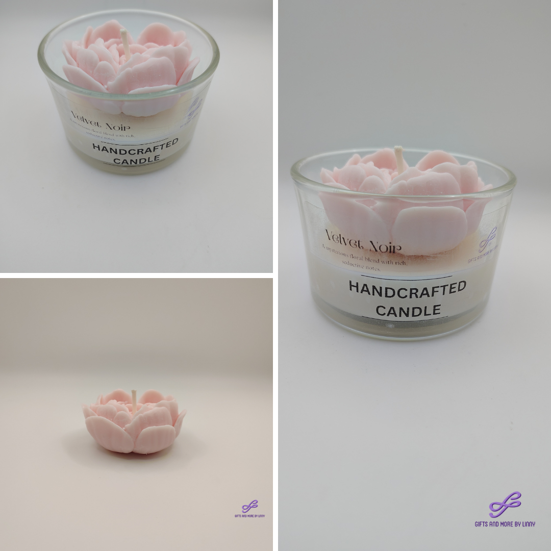 Rose Heart Glow Handcrafted Candle 4oz Jar