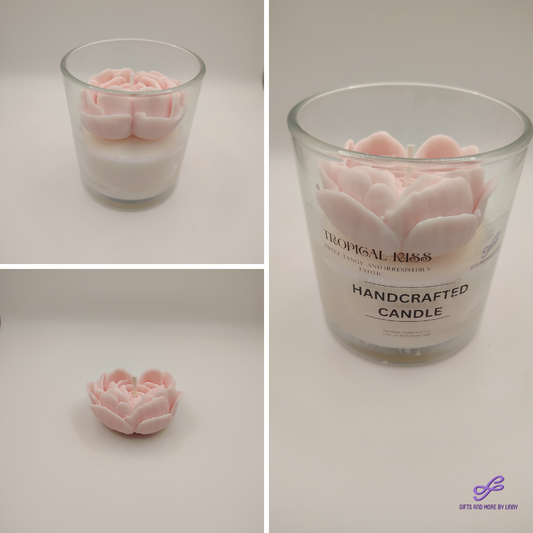 Rose Heart Glow Handcrafted Candle 8oz Jar - Sweet Affection