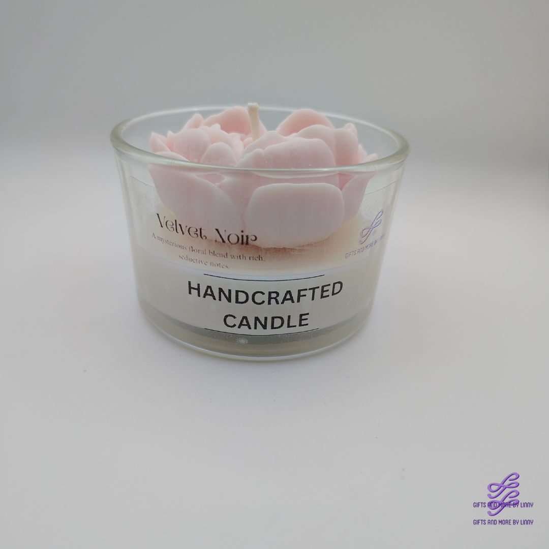 Rose Heart Glow Handcrafted Candle 4oz Jar