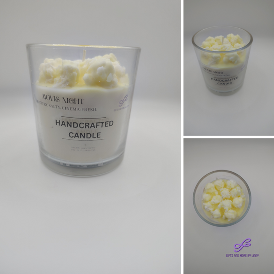 Movie Night Handcrafted Candle 8oz Jar