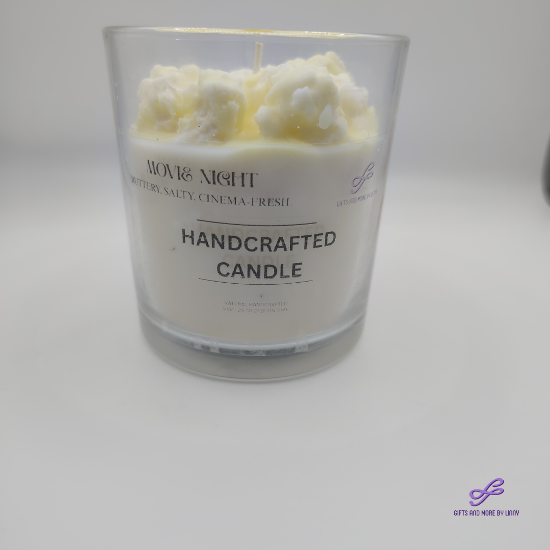 Movie Night Handcrafted Candle 8oz Jar