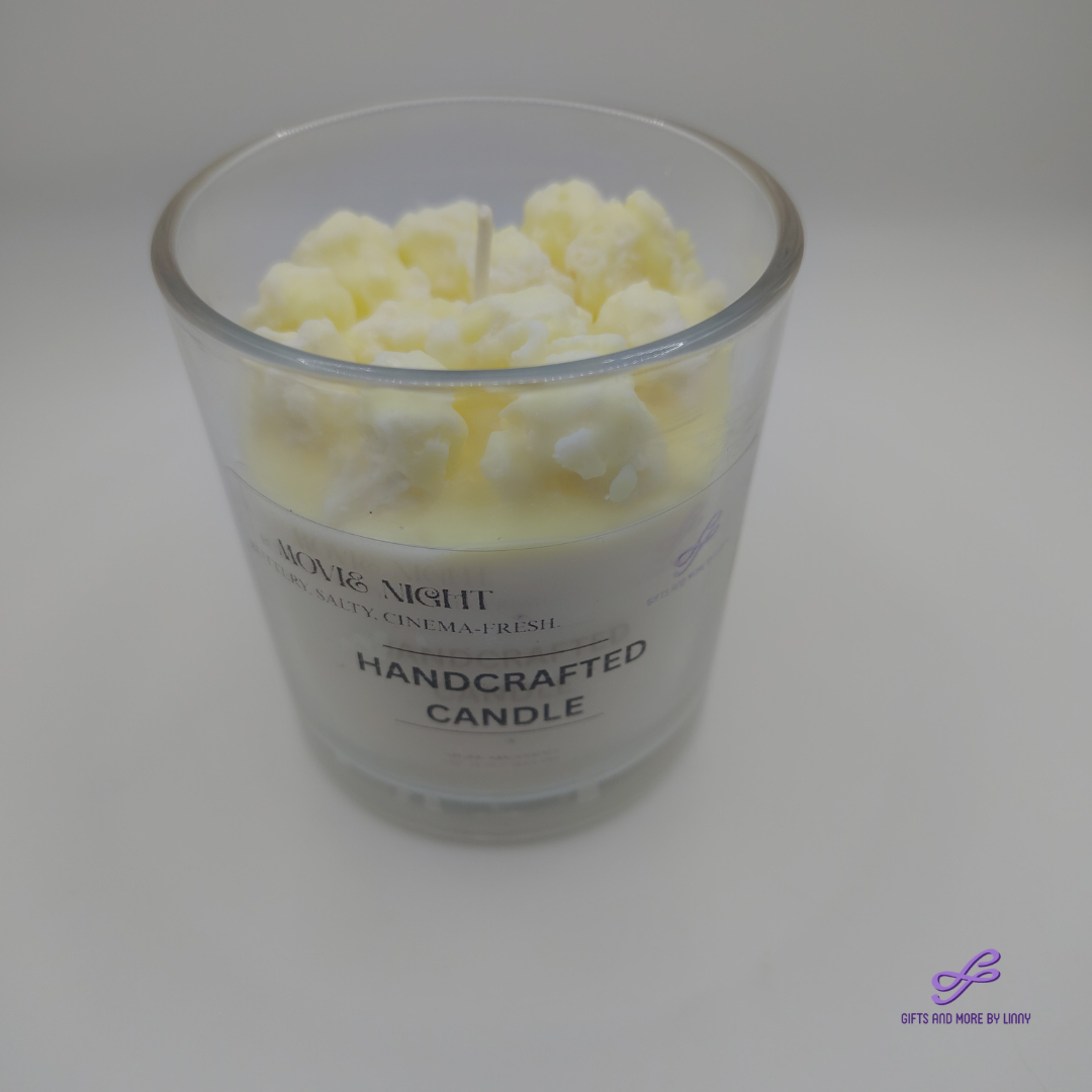 Movie Night Handcrafted Candle 8oz Jar