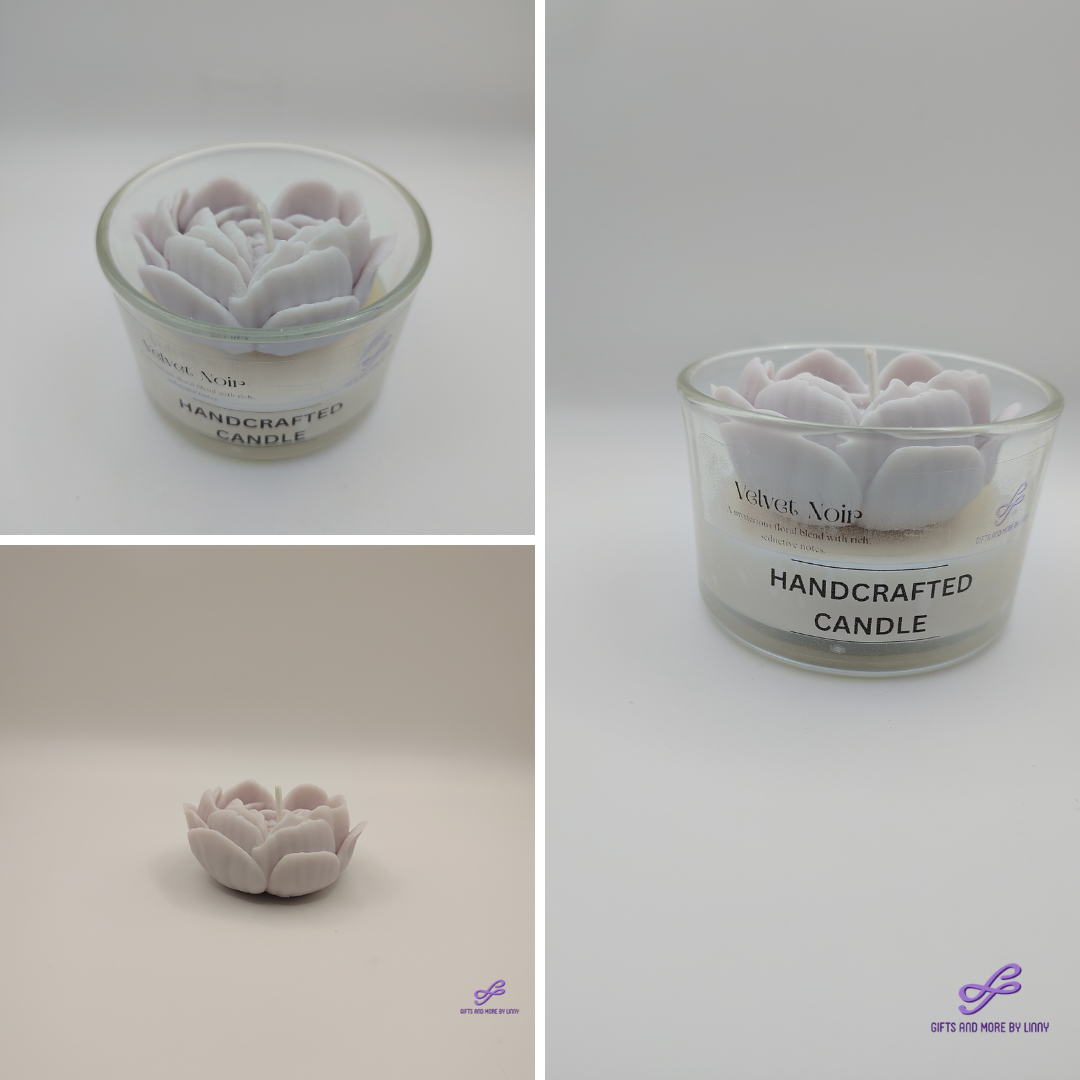 Rose Heart Glow Handcrafted Candle 4oz Jar