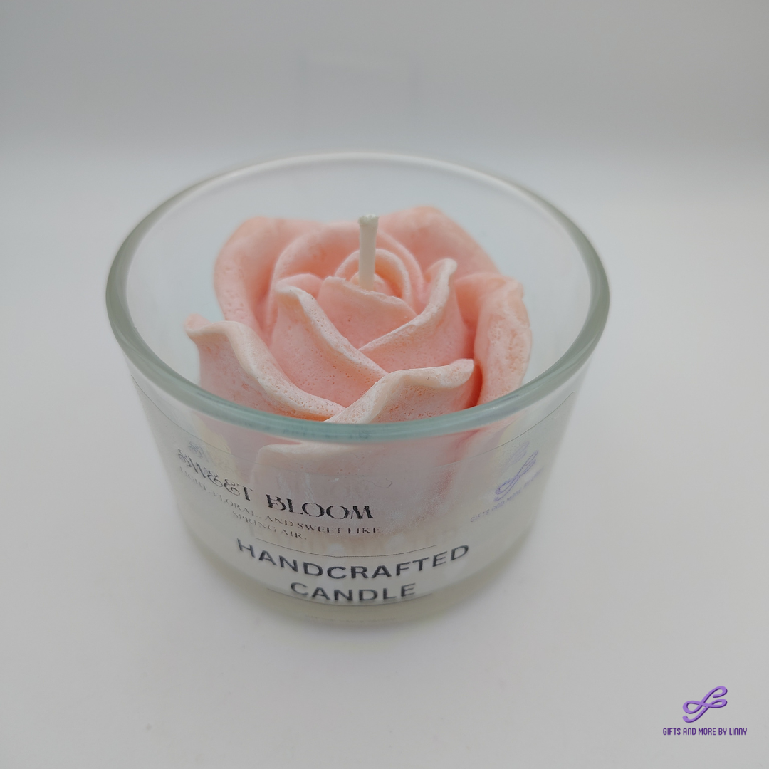 Timeless Rose Handcrafted Candle 4oz Jar - Blushing Heart
