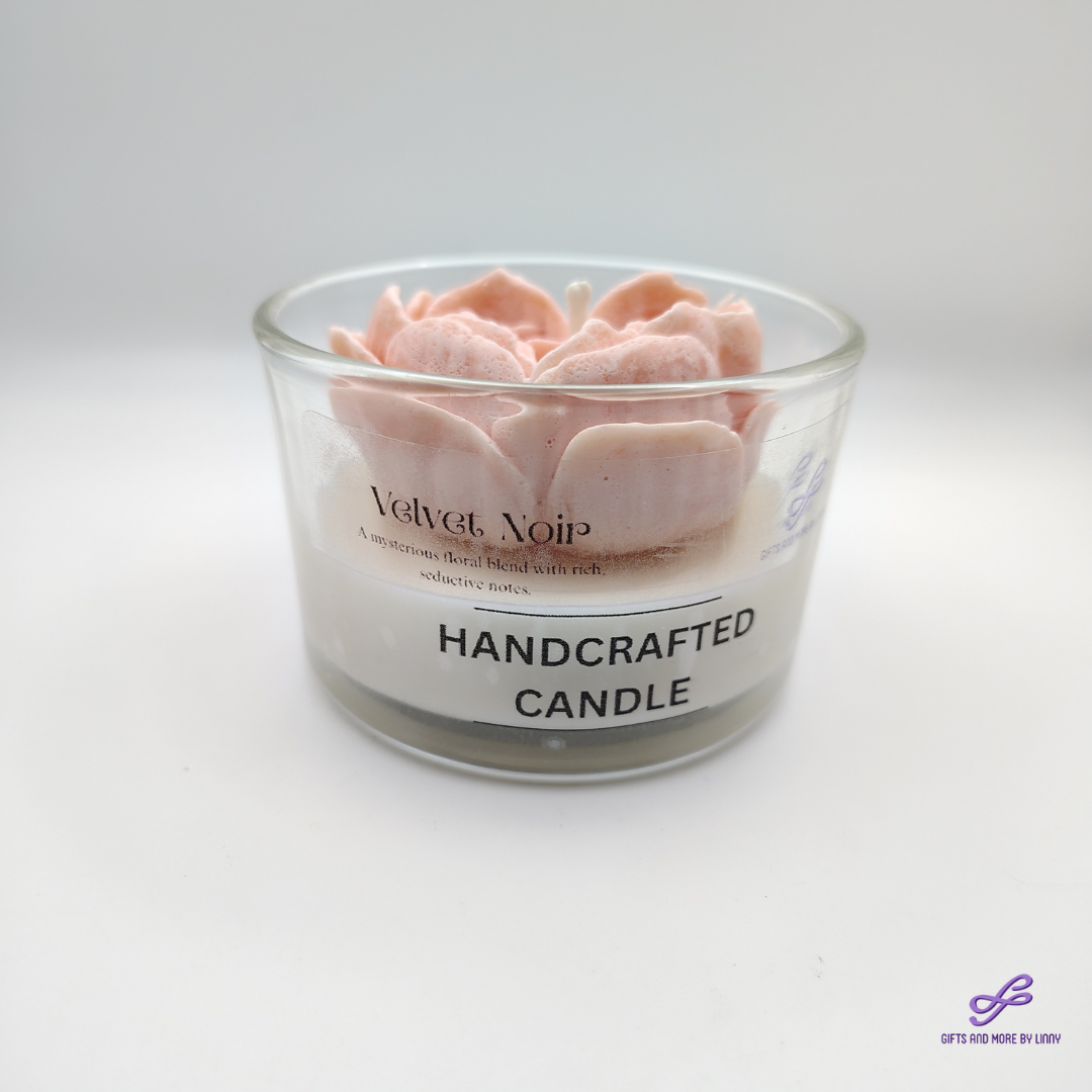 Rose Heart Glow Handcrafted Candle 4oz Jar - Blushing Heart
