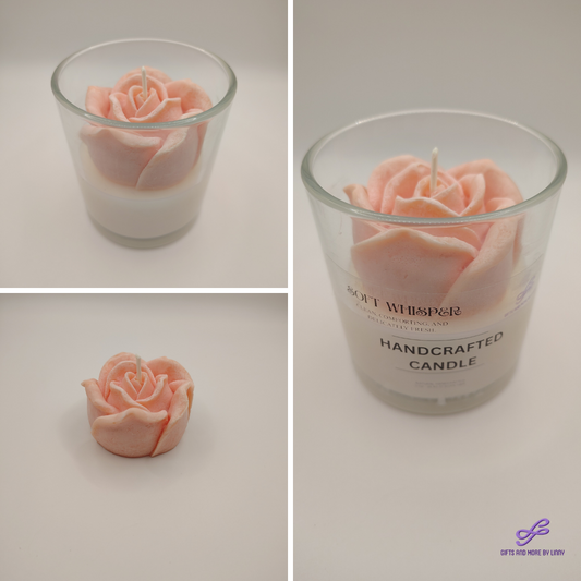 Timeless Rose Handcrafted Candle 8 oz Jar - Blushing Heart