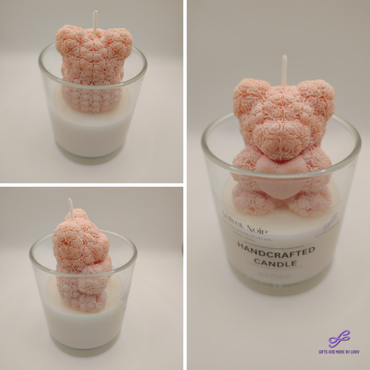 Bear Hugs & Love Handcrafted Candle 8oz Jar - Blushing Heart