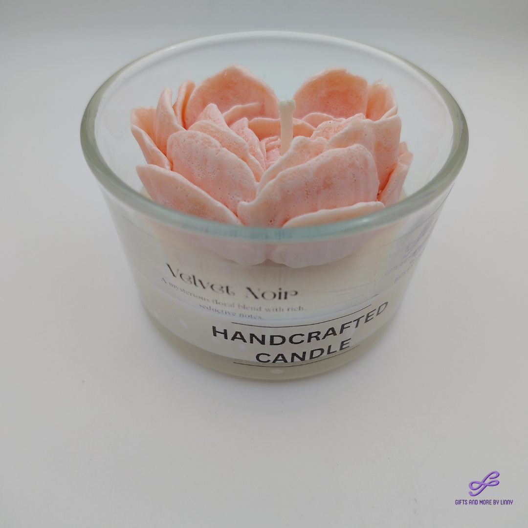 Rose Heart Glow Handcrafted Candle 4oz Jar - Blushing Heart