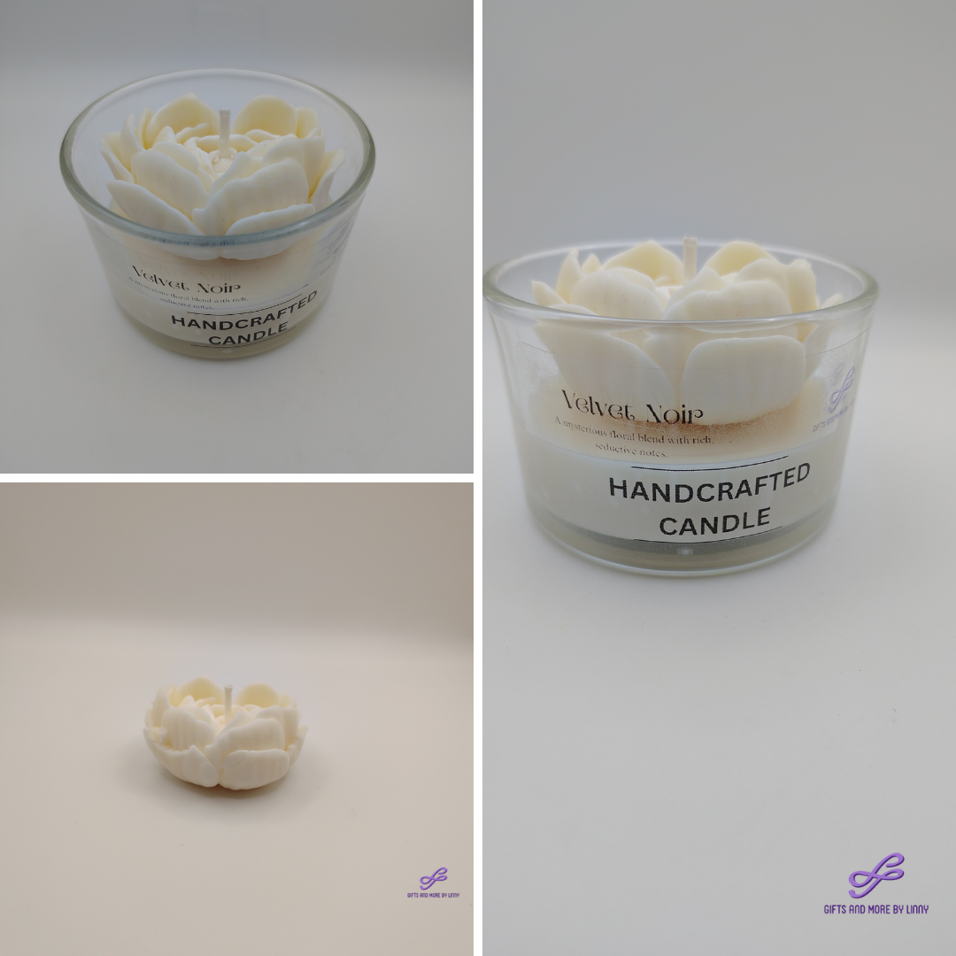 Rose Heart Glow Handcrafted Candle 4oz Jar