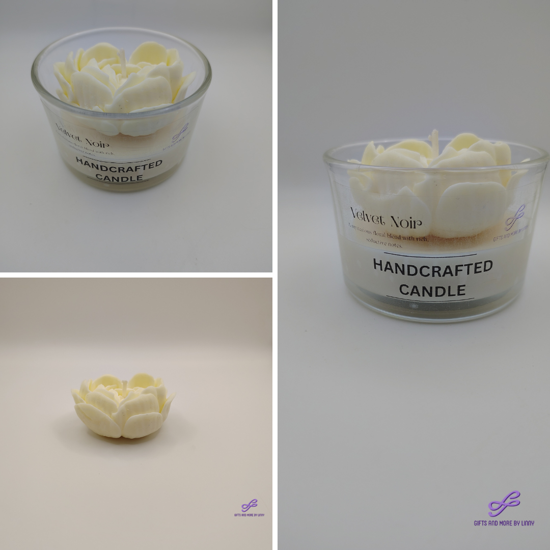 Rose Heart Glow Handcrafted Candle 4oz Jar