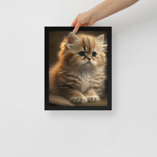 Fluffy, Kitten Framed poster