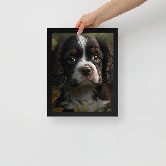 Daisy, Puppy Framed poster