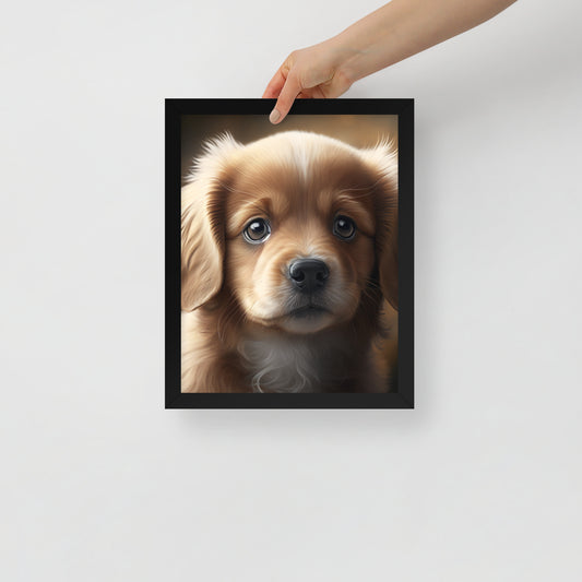 Bella, Puppy Framed poster