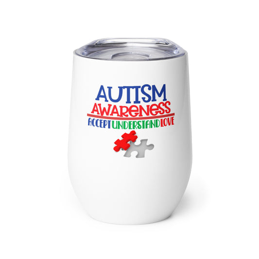 Autism Awareness Wine tumbler